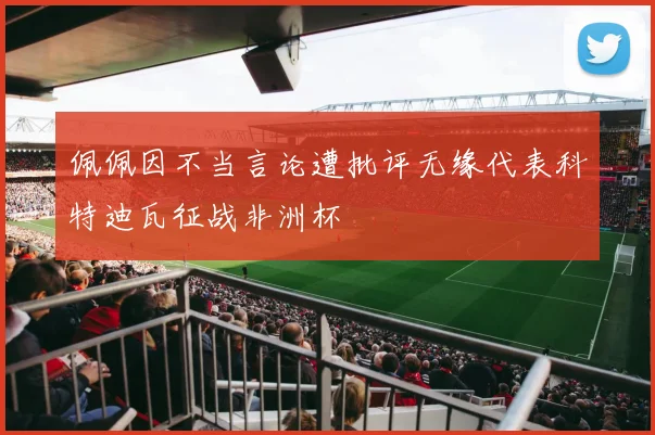 佩佩因不当言论遭批评无缘代表科特迪瓦征战非洲杯